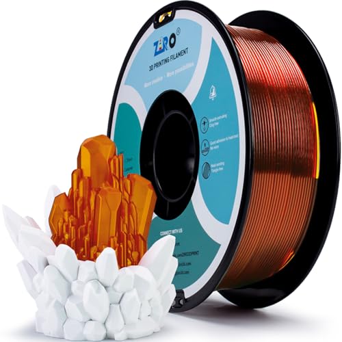 ZIRO Semi-Transparent PLA Filament,Fit Most FDM Printer, 1.75mm 1KG Caramel - color: Translucent-caramel