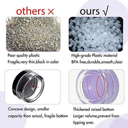 3 Gram Sample Containers with Lids, 50 Count, Purple Lid - color: Purple
