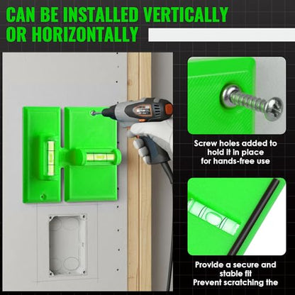 Labor Saving Devices for Old Work Box, Outlet Template,1 Pack,Green - color: Green