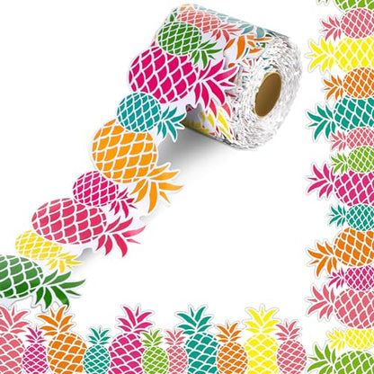 Outus 68 Feet Pineapple Bulletin Board Border - size: 2.99 Inches, style: Pineapple
