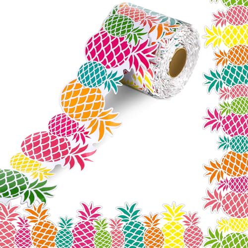 Outus 68 Feet Pineapple Bulletin Board Border - size: 2.99 Inches, style: Pineapple