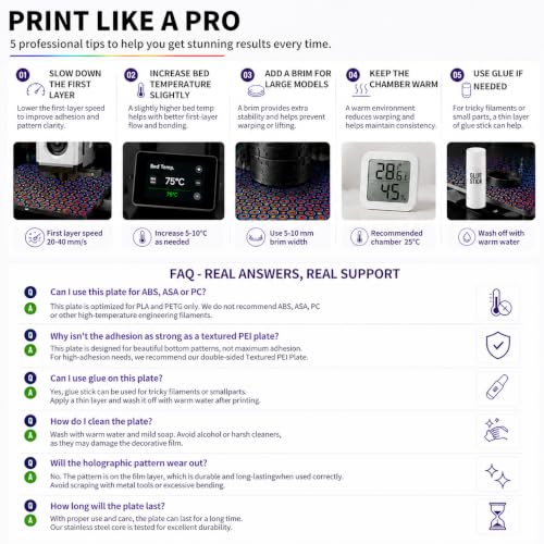 Double Sided 370x370mm K2 Plus Build Plate Flexible Platform - style: 370x370mm-A Colorful+Black
