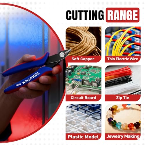 2 Pcs Wire Cutters and Micro Flush Cutter Set, 5 Inch