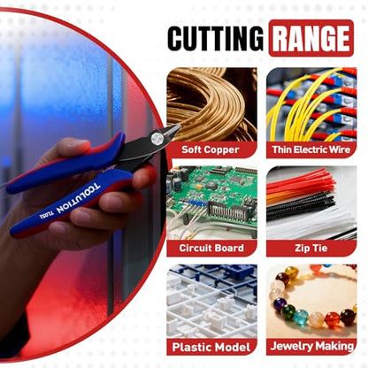 2 Pcs Wire Cutters and Micro Flush Cutter Set, 5 Inch