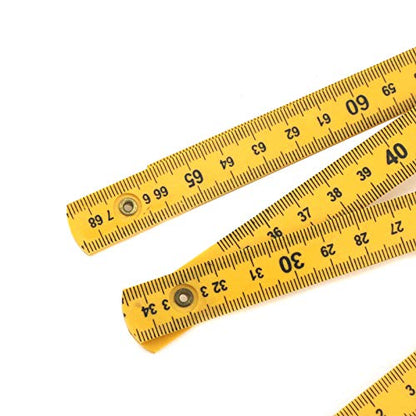 Quluxe Folding Ruler Measuring Stick Foldable 1M Metric Ruler-Metric Only - size: 1m (Metric only, yellow)