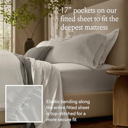 BOLL & BRANCH Percale Hemmed Sheet Set, Full, White - color: White, size: Full