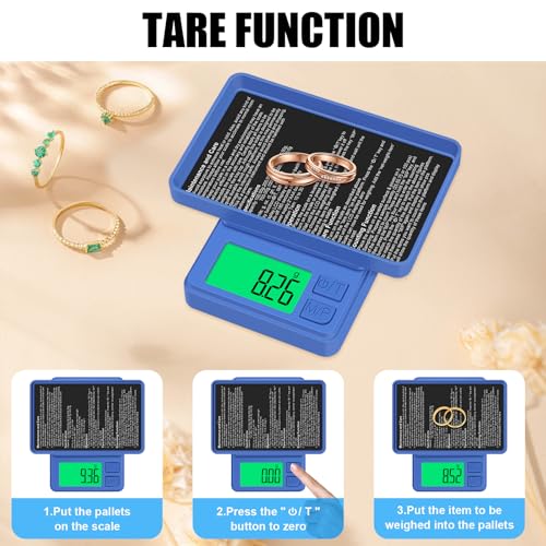 1000g Pocket Gram Scale, Diyife 0.1g Accuracy Portable Mini Scale (Blue) - color: Blue