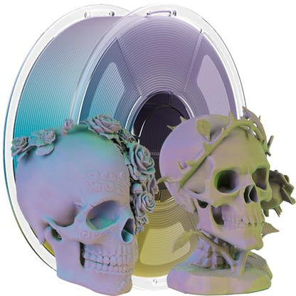 iSANMATE Matte Tricolor PLA Filament Color Change 1.75MM Purple Blue Yellow - color: Purple Blue Yellow
