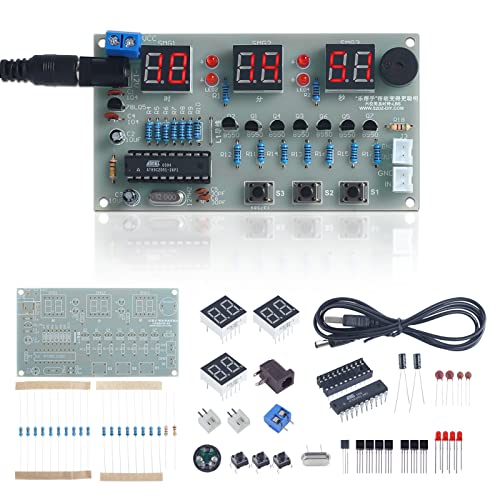 MiOYOOW 6-Digit Alarm Clock Soldering Practice Kit for College High School - color: 6 Digit Clock Kit(0.56 Inch)