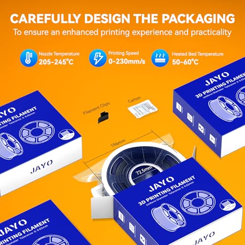 JAYO Dual Color Matte PLA 3D Printer Filament 1.75mm, 1.1kg, Black-Blue - color: 1.1kg Dual Matte (Black-blue)