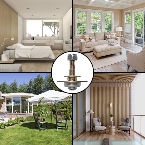 4pcs Furniture Rocking Chair Bearing Connecting Piece Rocking Chair Bearing Screws Bolts Kits Furniture Hardware (55MM) - size: 55MM