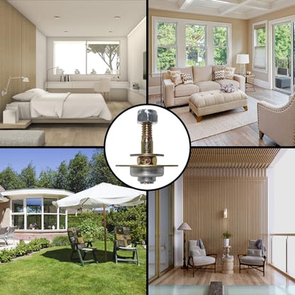 4pcs Furniture Rocking Chair Bearing Connecting Piece Rocking Chair Bearing Screws Bolts Kits Rocking Chair Furniture Hardware (45MM) - size: 45MM