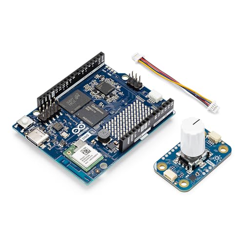Arduino UNO Q 4GB + Modulino Knob — Plug‑and‑Play Rotary Encoder Input Bundle for AI, IoT, Robotics & Prototyping | Linux + Arduino | No‑Solder Modular Expansion
