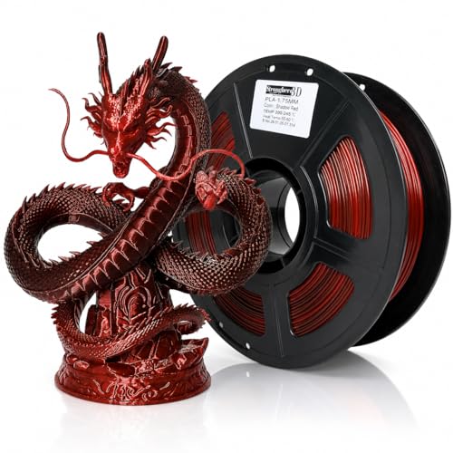 PLA 3D Printer Filament 1.75 mm,Shadow Red,1 kg Spool - color: Pla_coreshell_shadow_red