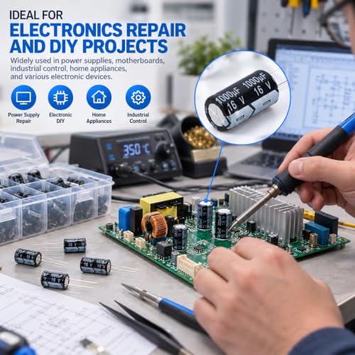 500pcs 24-Value Aluminum Electrolytic Capacitors Assortment Kit