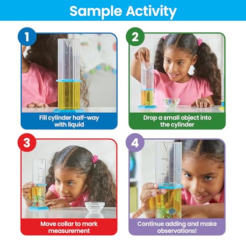 hand2mind Starter Science Graduated Cylinder Set, Set of 5