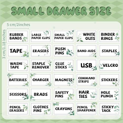 42 Pieces Teacher Toolbox Labels Tool Box Storage Label Classroom Supply Decor for Back to School Teachers Classroom Organization (Greenery) - style: Greenery