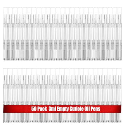 UPZIGS Empty Cuticle Oil Pens, 3ml-50 Pack - size: 3 ml, 50 Count