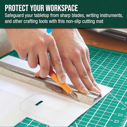 U.S. Art Supply 36"x48" Self-Healing Cutting Mat 5-Ply Green/Black - color: Green/Black