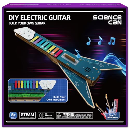 Science Can Electronic Guitar Building Toys, STEM Kits for Kids Age 8-10 - style: Guitar Keyboard