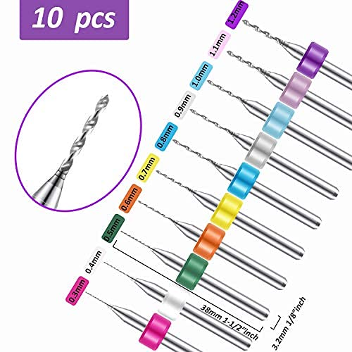 Mudder 36 Pcs Pin Vise Hand with Drill Micro Bits Set(Black) - color: Multicolor