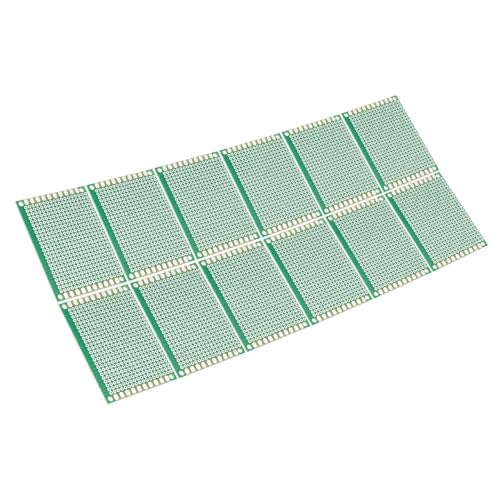 PATIKIL 2" x 2.8" PCB Board Circuit, 12 Pcs Single Sided Prototype Solder Boards for DIY Soldering and Electronic Project Circuit Boards Solderable Breadboard, Green - size: 2" x 2.8"