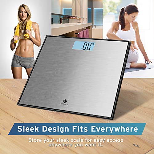 Etekcity Stainless Steel Digital Body Weight Bathroom Scale, 400 Pounds - color: Silver, size: 11.8 x 11.8 inches