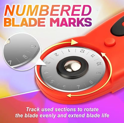 DIYSELF 10 Pack Rotary Cutter Blades 45mm, SK7 Sewing and Quilting Blades - color: 10 Pack