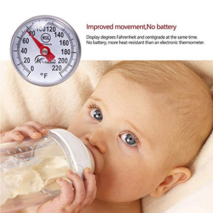 KT THERMO Instant Read 1-Inch Dial Thermometer,Best for The Coffee Drinks,Chocolate Milk Foam - size: 1-PACK
