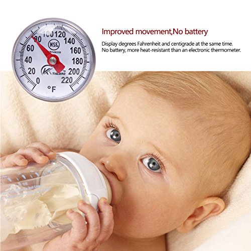 KT THERMO Instant Read 1-Inch Dial Thermometer(2-Pack),Best for The Coffee Drinks,Chocolate Milk Foam - size: 2-PACK