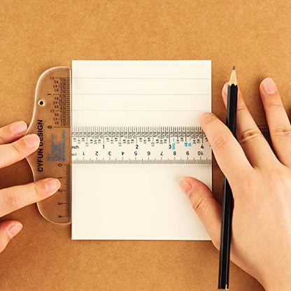 6 Inches/15cm Acrylic Clear T-Square Ruler, Dual Side Measuring, Transparent, for Crafting, Drafting & General Layout Work - color: T-Square Ruler