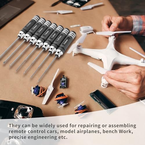 7pcs Precision RC Hex Screwdriver Set 0.9mm-3.0mm RC Tool Kit
