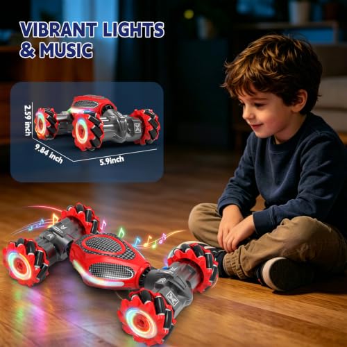 Remote Control Car - RC Drift Car Gesture Sensing Toy Boy Age 6-8-12 Gifts - color: Black