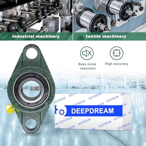 UCFL201-8 Pillow Block Bearing - Pack of 6 Flange Mounted Pillow Block Bearings - Chrome Steel Bearings with 1/2" Bore, Self Alignment - size: UCFL201-8-6PCS