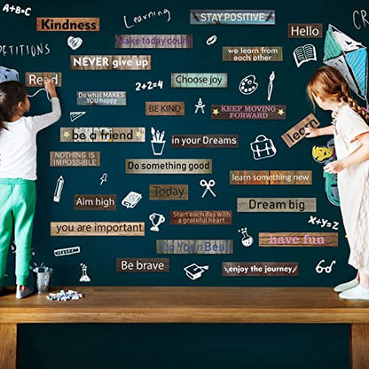 Hotop 42 Pcs Growth Mindset Inspirational Posters Banners Motivational Posters for Classroom Bulletin Board Decor Home Classroom Motivational Gallery Teacher Door Signs(Farmhouse Style) - style: Farmhouse Style