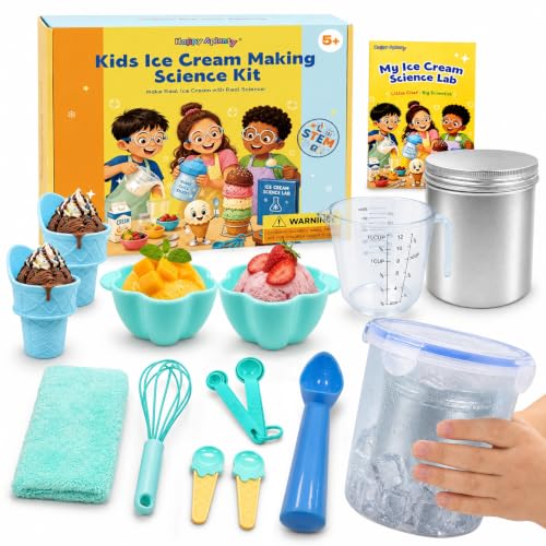 Real Ice Cream Maker Science Kit for Kids Age 5-12, STEM Educational Gift