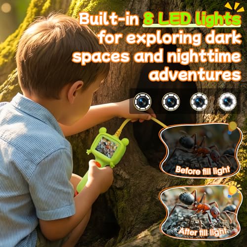 Borescope Camera with Light for Kids Outdoor/Indoor Nature Exploration