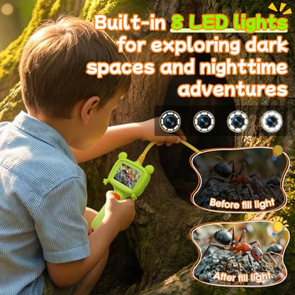 Borescope Camera with Light for Kids Outdoor/Indoor Nature Exploration