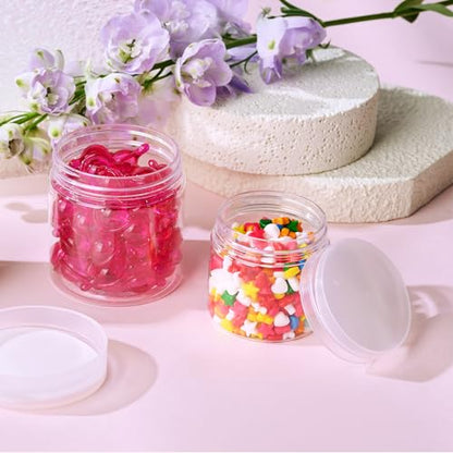 Eternal Moment 36 Pack 4 OZ Plastic Jars Clear Cosmetic Container with Lids - color: Clear Lid, size: 4 Ounce