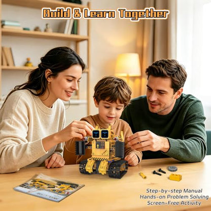 5-in-1 Excavator Robot Kit for Kids 6-12, STEM Coding Building Toy - size: K96286