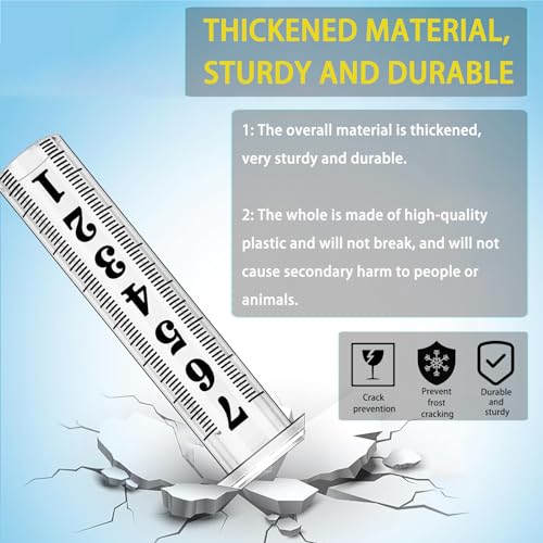 Rain Gauge Replacement Tube, Accurate Rain Gauges Outdoors Best Rated, 7" Capacity Plastic Rain Gauge Tube Replacement for Yard & Garden, Water Gauge for Rain, 2 Rainfall Meter Tube with 1 Clean Brush - color: 2pcs Plastic Rain Gauge Tube