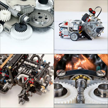 MECCANIXITY 20 Pcs Plastic Gears 16 Teeth Plastic Motor Gear Model 16102B Reduction Gear for RC Car Model DIY Robot (White, Module 0.5)