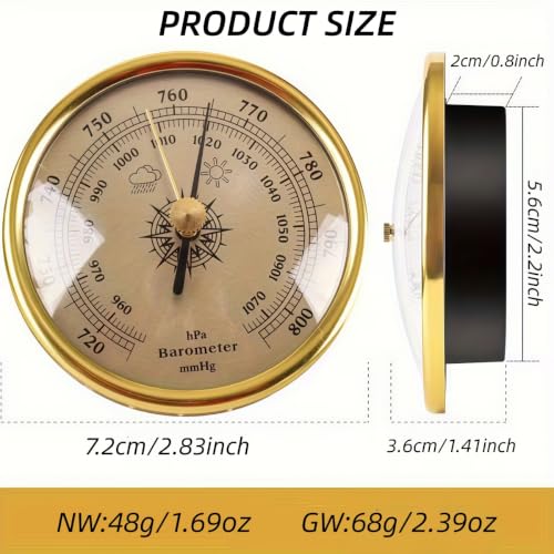 Thermometer Hygrometer Barometer Analog Weather Gauge Compact Outdoor Weather Instrument for Fishing Boating, Thermometer - color: Thermometer