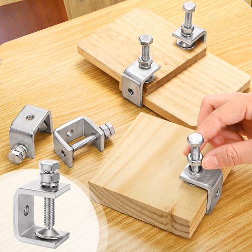 10 Pieces 304 Stainless Steel C-Clamps, 1 Inch