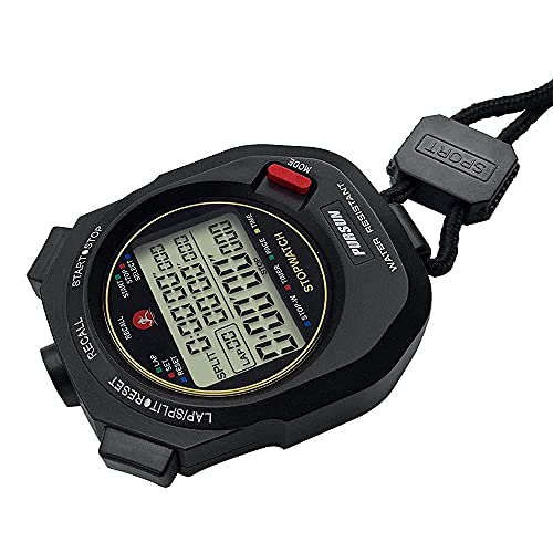 Professional Stopwatch Timer for Sports 100 Lap Stopwatch Digital Sports Stopwatch with Countdown Timer 100 Lap Memory 0.001 Second Timing Water Resistant