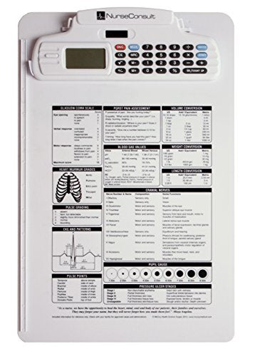 McCoy NurseConsult Nursing Calculator Clipboard with Stopwatch, Alarm, and Real Time Clock