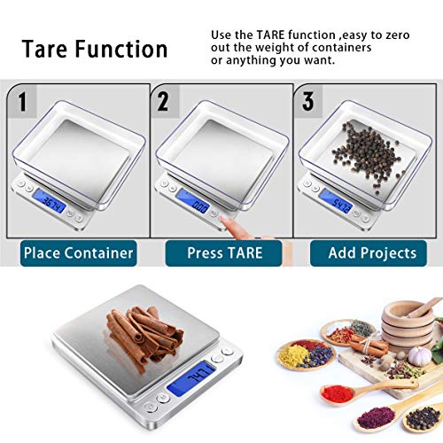 Fuzion Digital Gram Scale .01 Gram Accuracy, 500g Small Jewelry Scale - color: Silver