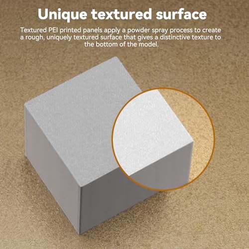 Bamboo Original Double Sided Textured PEI Build Plate Flexible Removal Spring Steel Sheet 257x257mm for Bambu Lab X1C / X1 / X1E / P1P / P1S /P2S/ A1 3D Printer - style: Dual-Sided Textured PEI