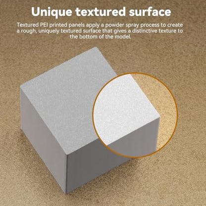 Bamboo Original Double Sided Textured PEI Build Plate Flexible Removal Spring Steel Sheet 257x257mm for Bambu Lab X1C / X1 / X1E / P1P / P1S /P2S/ A1 3D Printer - style: Dual-Sided Textured PEI
