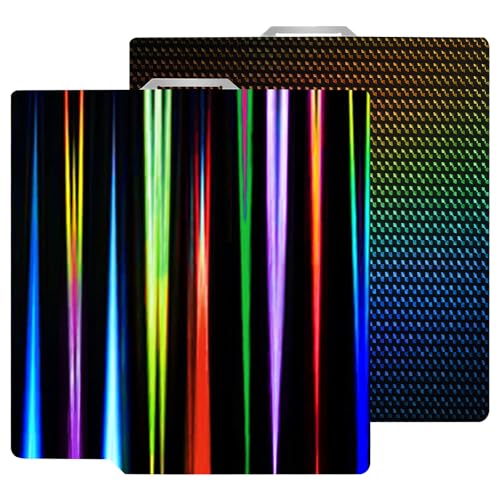 257x257mm H1H Holographic Build Plate for Bambu Lab X2D/P2S/X1C/X1/X1E/P1P/P1S/A1, Double Sided Print Bed Light Beam+Phantom Spring Steel Plate Print Bed for Bambu Labs 3D Printer - color: H1H